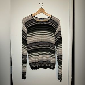 Vintage Stagelight Knit Striped Sweater Size L